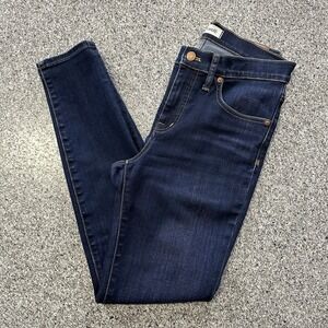 Madewell 9" High Rise Skinny Jeans Womens 28x28 Dark Wash Stretch Denim